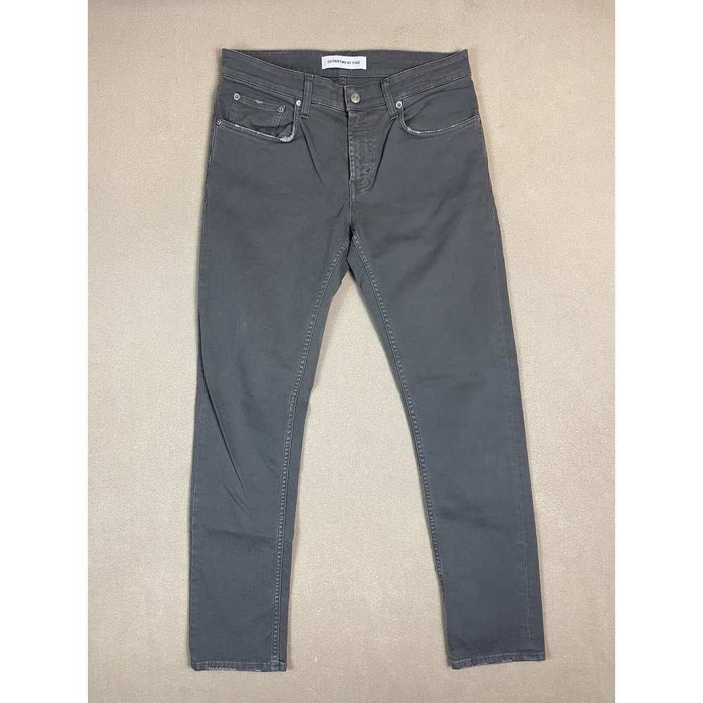 Department 5 Jeans Mens 33 Gray Straight Preppy Casual Denim‎ Logo Adult